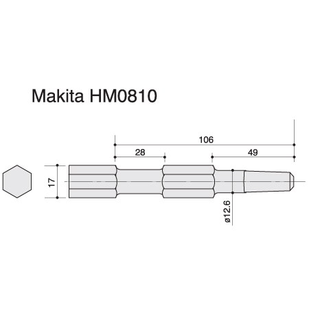Makita Wide Chisel HM0810 50mm x 280mm Toolpak